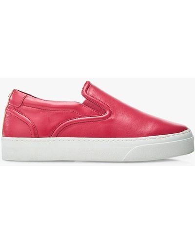 Moda In Pelle Adreenia Leather Slip On Trainers - Pink