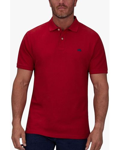 Raging Bull Classic Organic Cotton Pique Polo Shirt - Red