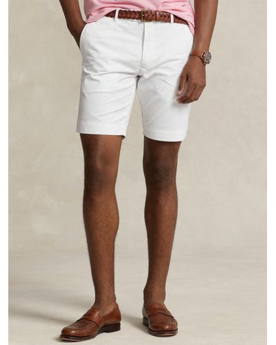 Ralph Lauren Polo Stretch Slim Fit Chino Shorts - White