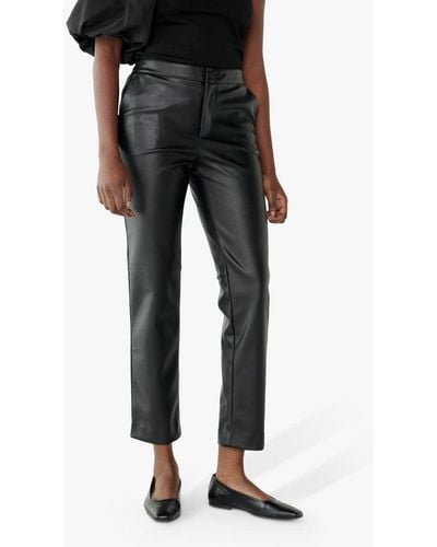 Twist & Tango Camilla Faux Leather Cropped Trousers - Black