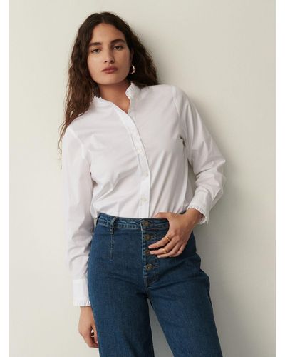 Finery London Megan Ruffle Detail Shirt - White