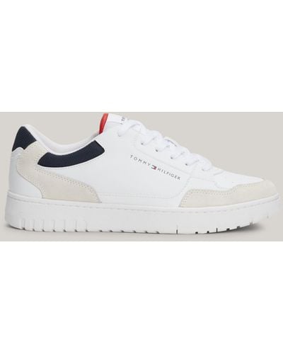 Tommy Hilfiger Mid-top Leather Trainers - White