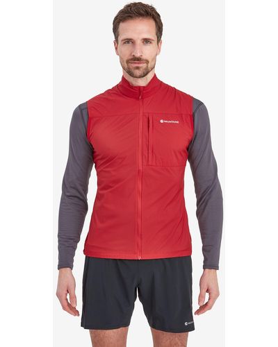 MONTANÉ Featherlite Windproof Gilet - Red