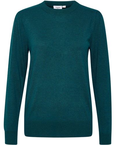 Saint Tropez Mila Long Sleeve Pullover Jumper - Green