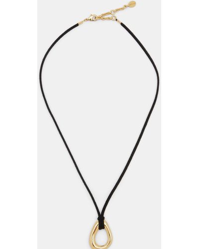 Hush Ophelia Oval Open Pendant Necklace - Natural