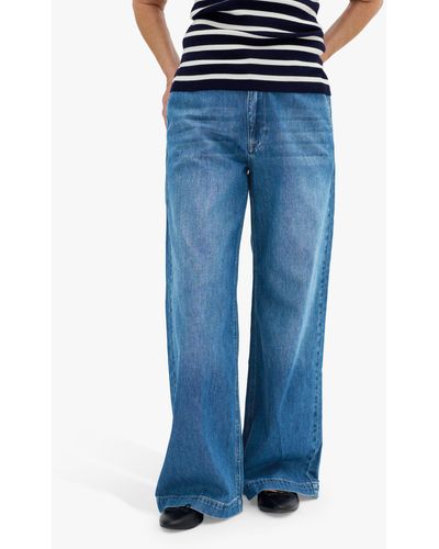My Essential Wardrobe Malo Wide Leg Jeans - Blue