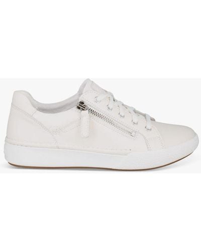 Josef Seibel Claire 03 Leather Zip Trainers - White