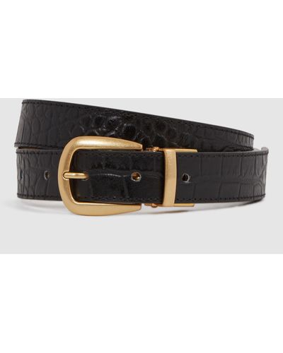 Reiss Madison Reversible Leather Belt - Multicolour