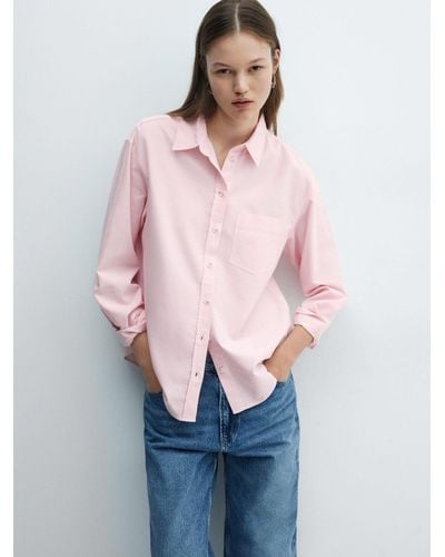 Mango Cotton Shirt - Pink