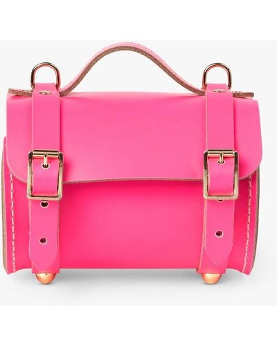 Cambridge Satchel Company The Micro Bowls Leather Bag - Pink