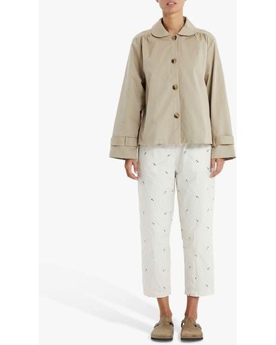 Lolly's Laundry Viola Cropped Trench Coat - Natural