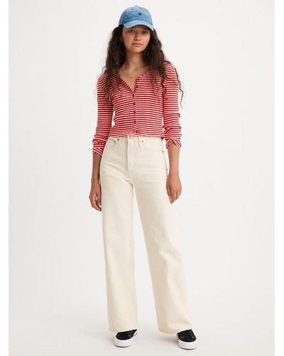 Levi's Ribcage Wide Leg Jeans - Red