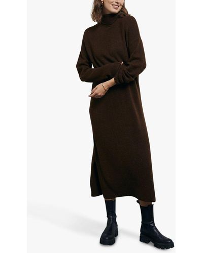 A-View Penny Knit Wool Blend Jumper Dress - Black
