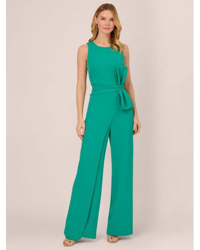 Adrianna Papell Wide Leg Bow Jumpsuit - Green