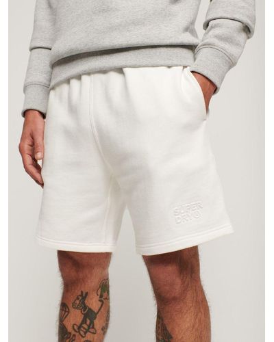Superdry Sportswear Embossed Loose Shorts - White