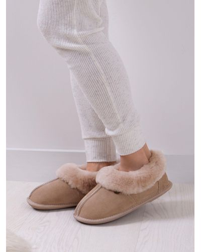 Just Sheepskin Classic Suede Slippers - Pink
