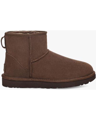 UGG Classic Mini Short Leather Boots - Brown