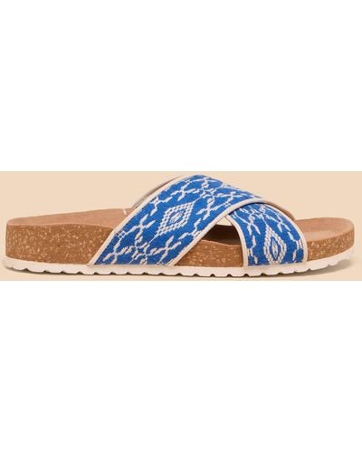 White Stuff Poppy Slider Sandals - Blue