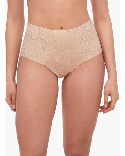 Chantelle Soft Stretch Lace Hipster Knickers, Golden Beige at John Lewis &  Partners