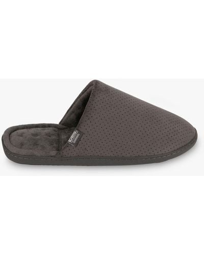 Totes Airtex Suedette Mule Slippers - Brown