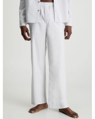 Calvin Klein Pure Cotton Sleep Trousers - White