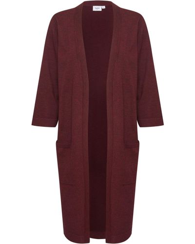 Saint Tropez Kila Open Front Cardigan - Red