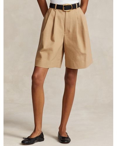 Ralph Lauren Polo Pleated Shorts - Natural