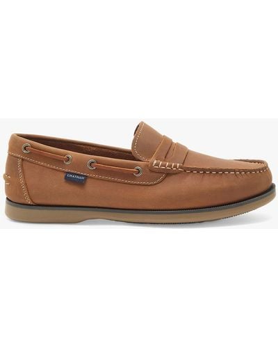 Chatham Shanklin Leather Loafers - Brown