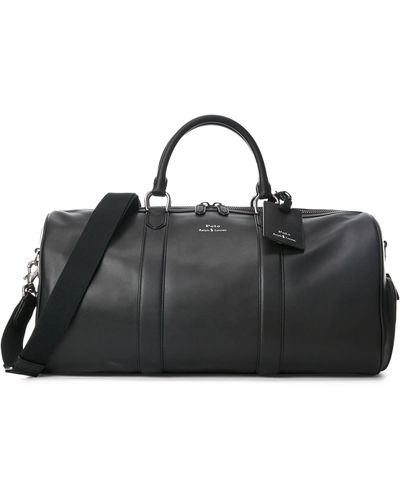 Ralph Lauren Smooth Leather Duffle Bag - Black