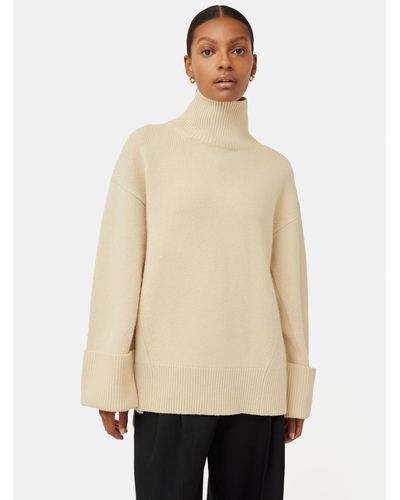 Jigsaw Merino Wool Oversized Jumper - Natural