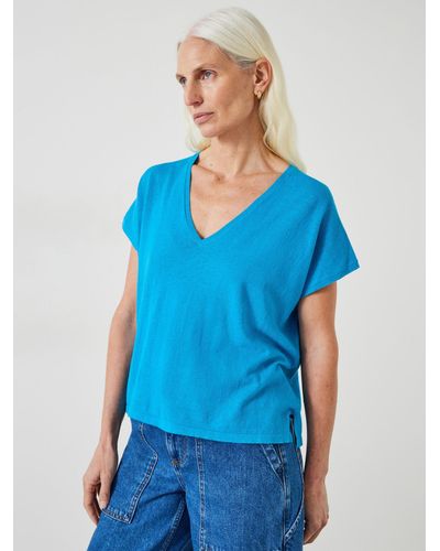 Hush Emmerline Linen Blend Knitted Top - Blue