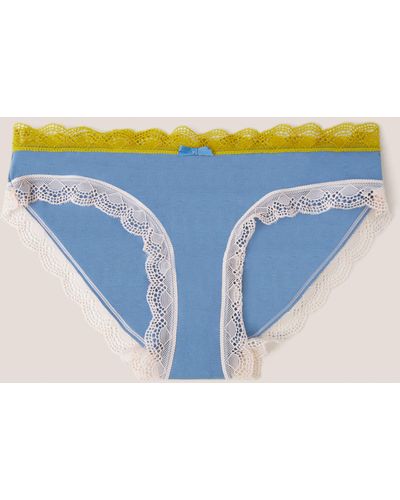 White Stuff Lace Detailing Knickers - Blue
