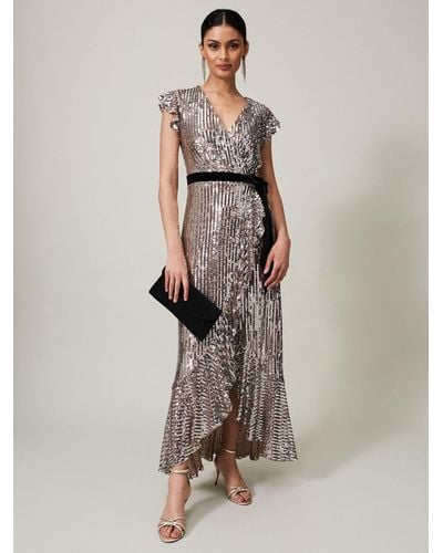 Phase Eight Enja Sequin Maxi Dress - Natural