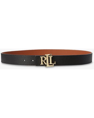 Ralph Lauren Casual Leather Dress Belt - Black