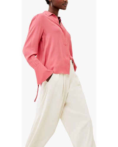 French Connection Cecile Crepe Shirt - Pink