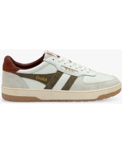 Gola Classics Hawk Leather Lace Up Trainers - White