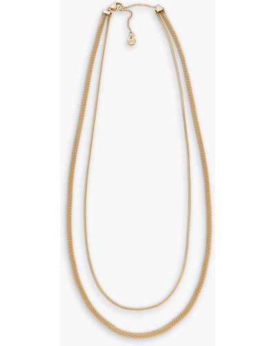 Skagen Layered Chain Necklace - White