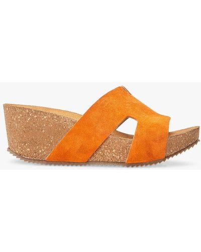 Moda In Pelle Holle Leather Sandals - Orange