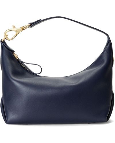 Ralph Lauren Lauren Kassie Full Grain Leather Small Convertible Bag - Blue