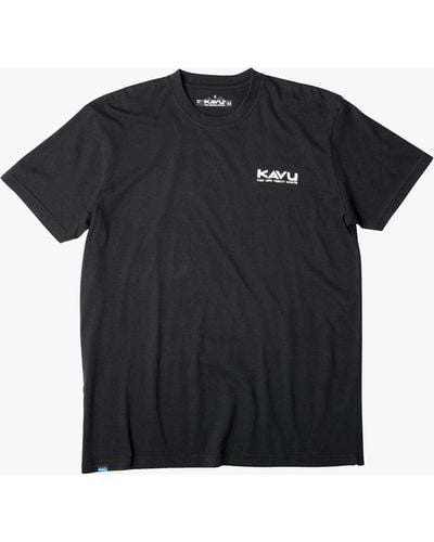 Kavu Klear Above Etch Art Organic Cotton T-shirt - Black