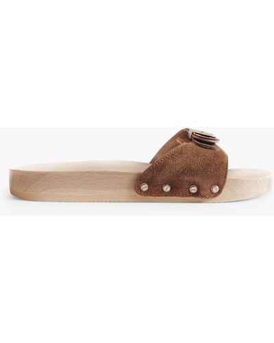 Scholl Pescura Suede Sandals - Brown