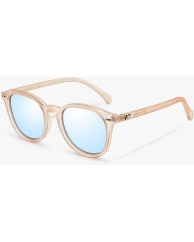 Le Specs Bandwagon Round Sunglasses - White