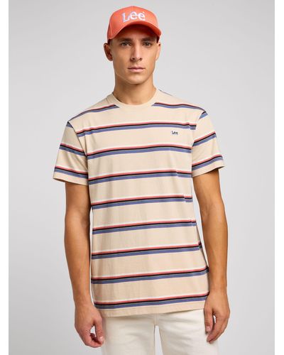 Lee Jeans Relaxed Double Stripe T-shirt - Brown