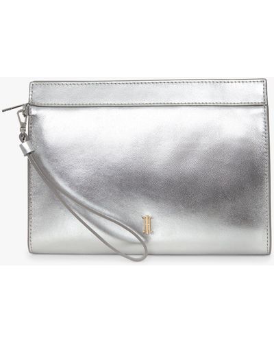 Hobbs Catherine Leather Wristlet Bag - Grey