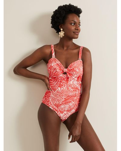 Phase Eight Fern Print Swimsuit - Pink