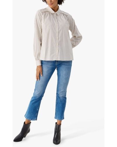 Part Two Terna Relaxed Fit Striped Shirt - Blue