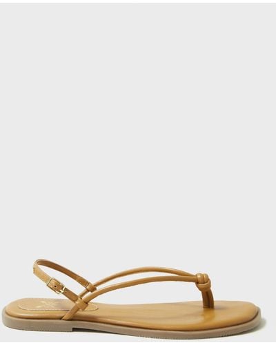 Crew Knot Leather Sandals - Natural