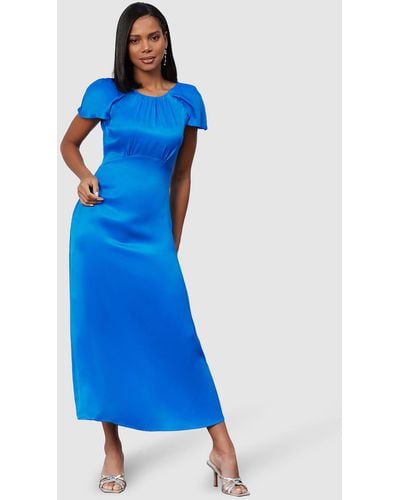 Closet Cape Sleeve Midaxi Dress - Blue