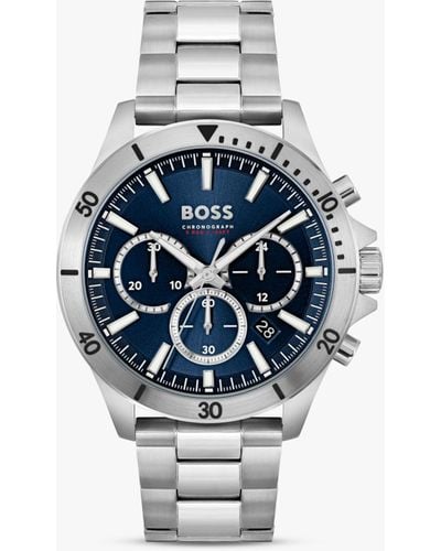 BOSS Boss Troper Chronograph Bracelet Strap Watch - Blue