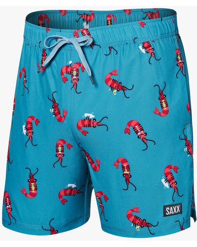 Saxx Underwear Co. Oh Buoy 2-in-1 Swim Shorts - Blue